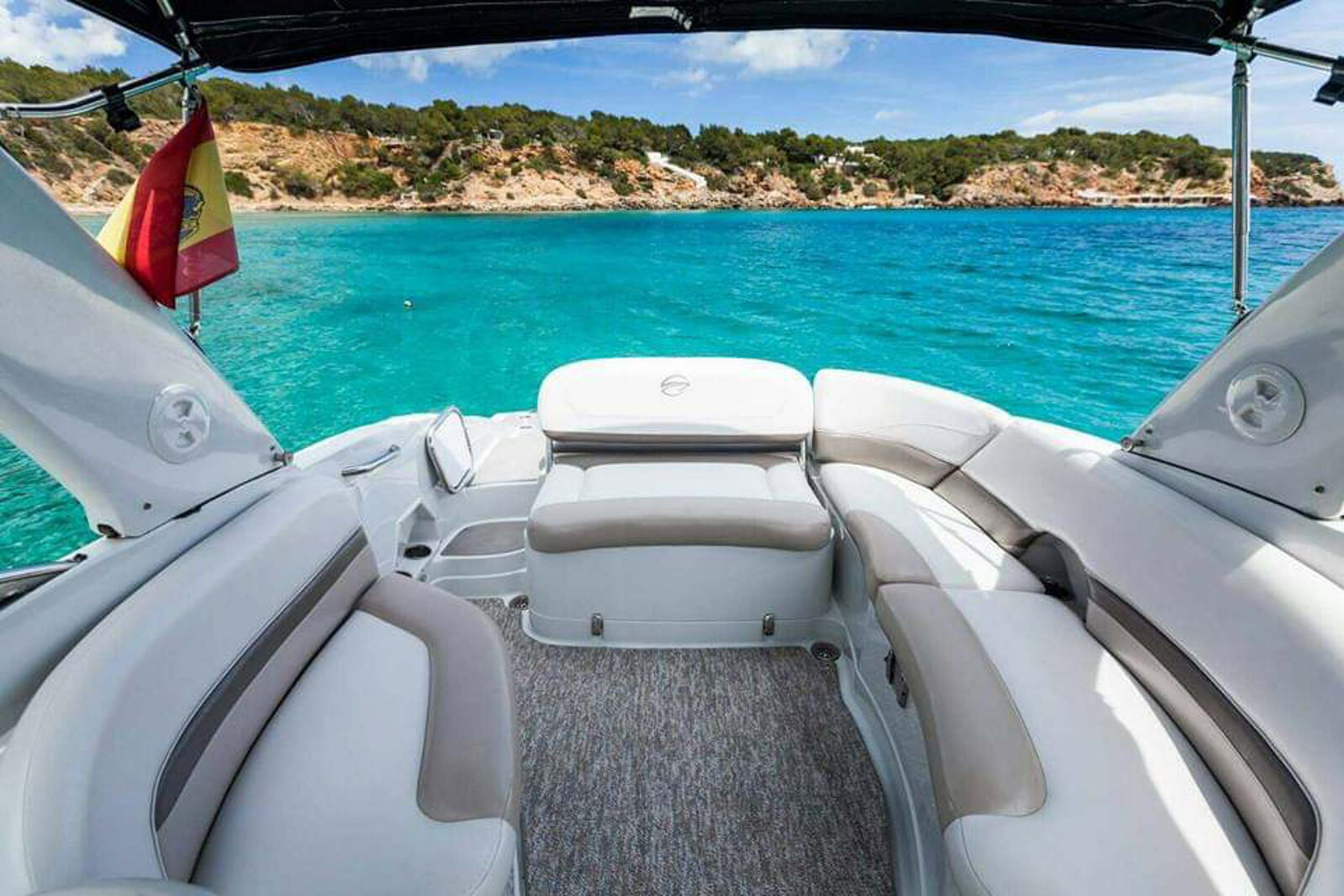 View from one of the boats in Ibiza